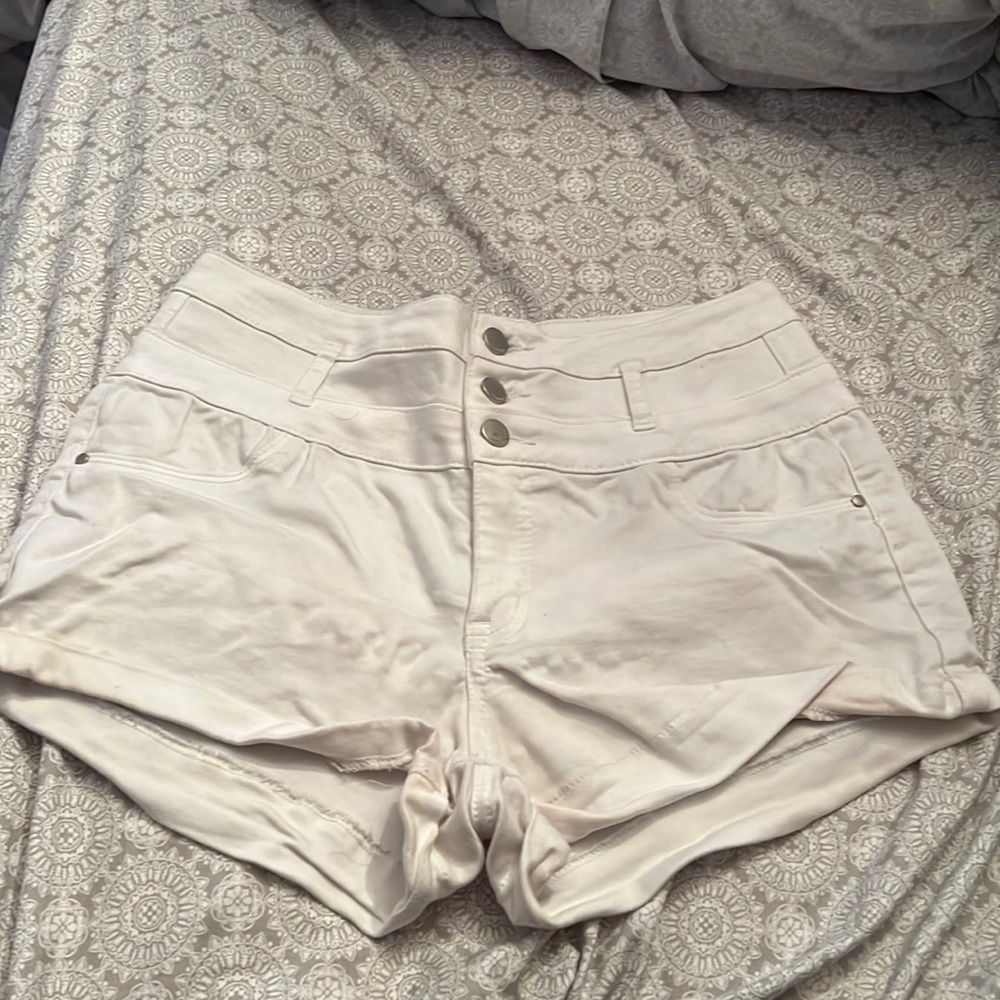 Refuge high waisted white shorts!